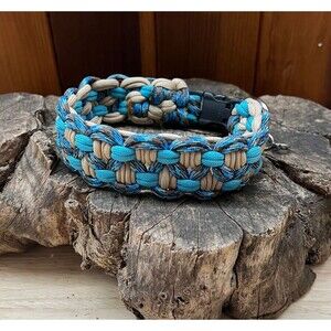 Fits 11 in. Neck Size, Quick Release Paracord Dog Collar HANDMADE NEW